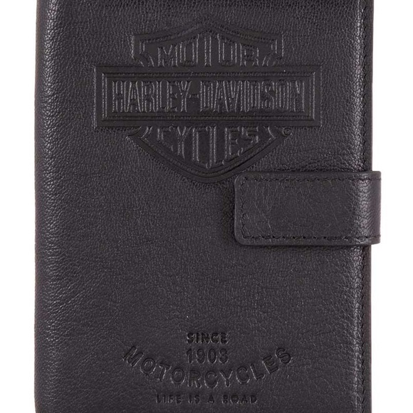 Harley-Davidson® Bar & Shield Classic Passport Wallet, Genuine Leather - Picture 1 of 2